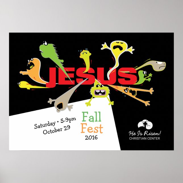 Affiches Jésus effrayant (Devant)