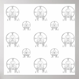 Affiches Jésus en argent