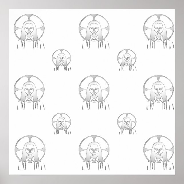 Affiches Jésus en argent (Devant)