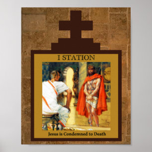 Affiches Jésus est condamné à l'affiche de la station de