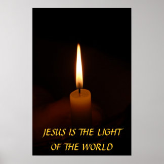 Affiches JÉSUS EST LA LUMIÈRE DU MONDE... Poste religieux