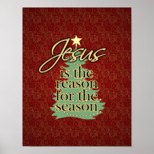 Affiches Jésus est Noël de chrétien de raison