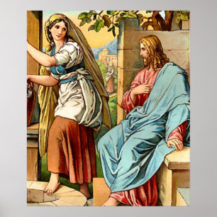 Affiches jésus et femmes à l'affiche du puits