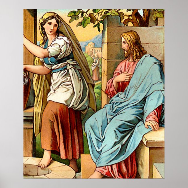 Affiches jésus et femmes à l'affiche du puits (Devant)