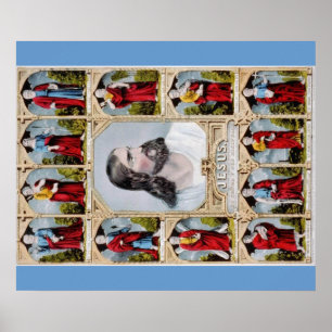 Affiches Jésus et l'affiche d'apôtres