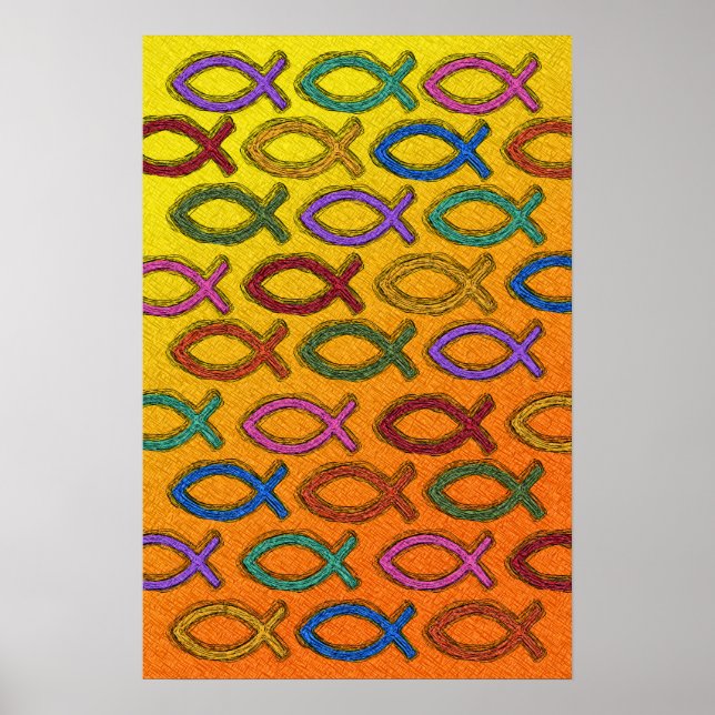 AFFICHES JÉSUS FISH DESIGN (Devant)