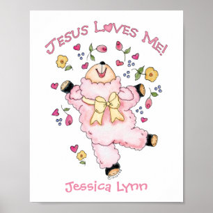 Affiches Jésus M'Aime Agneau Dansant