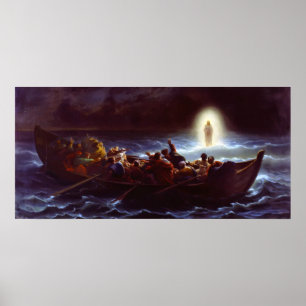 Affiches Jésus marchant sur l'eau, Amedee Varin