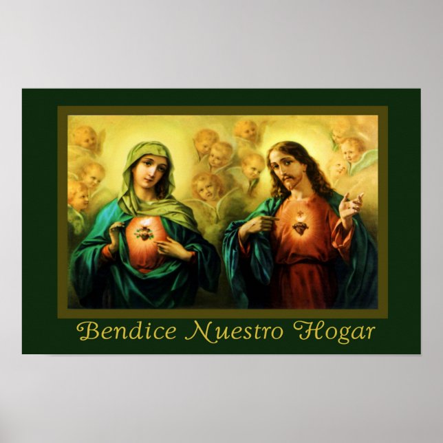 Affiches Jesus & Maria Bendice Nuestro Hogar Espagnol (Devant)