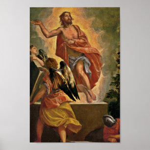 Affiches Jésus ressuscité au-dessus de sa tombe