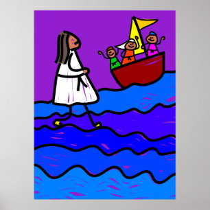 Affiches Jesus Walks on Water