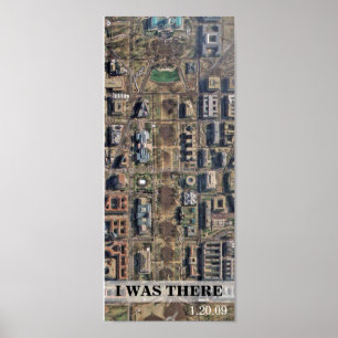 Affiches J'ÉTAIS LÀ : Vue aérienne d'inauguration d'Obama