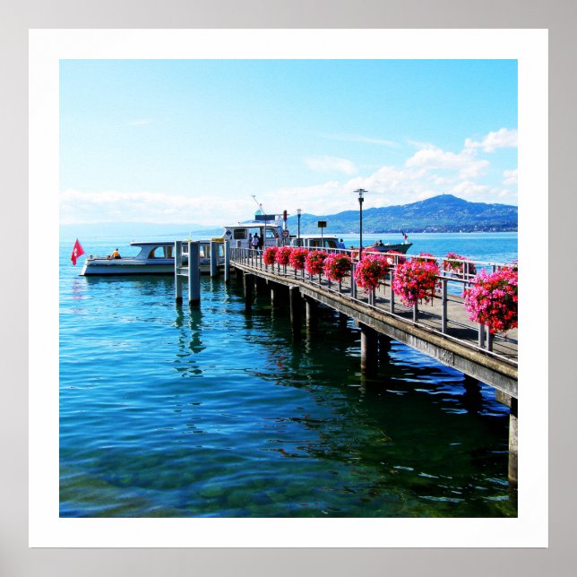 Affiches Jetty sur le lac Léman, Suisse (Devant)