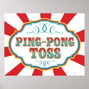 Affiches Jeu Carnaval Jeu Ping Pong Toss