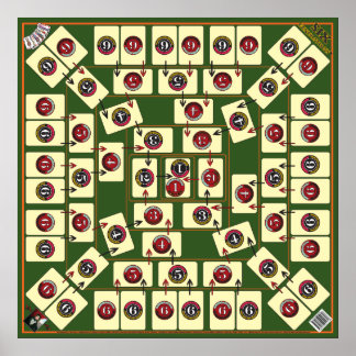 Affiches Jeu de cartes de cartes de six générations - Carte