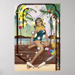 Affiches Jeu de flipper vintage