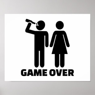 Affiches Jeu de mariage terminé
