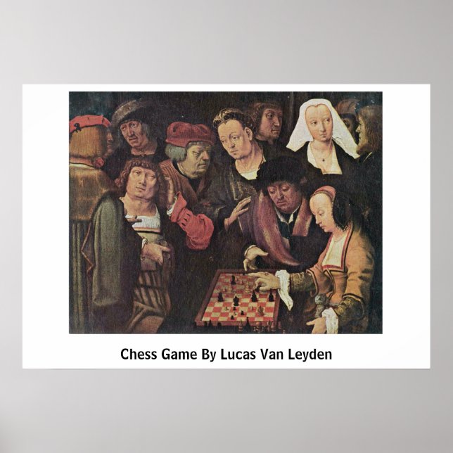 Affiches Jeu D'Échecs Par Lucas Van Leyden (Devant)