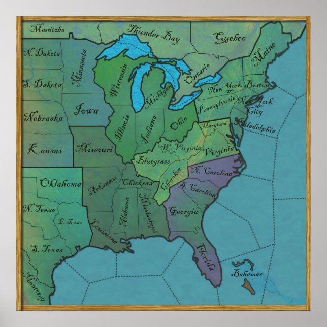 Affiches Jeu du conseil d'administration de l'Est des États (Devant)