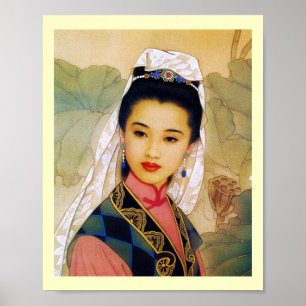 Affiches Jeune belle princesse chinoise fraîche Guo Jing