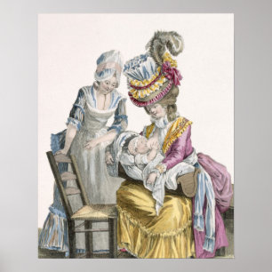 Affiches Jeune femme en robe 'a la Levite' Allaitement