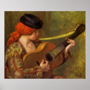 Affiches Jeune femme espagnole avec une guitare de Pierre R