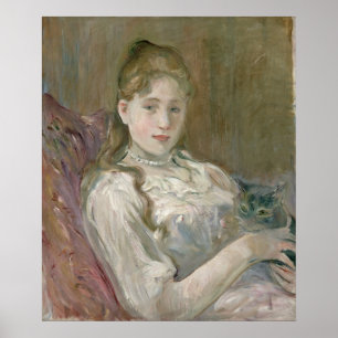 Affiches Jeune fille avec chat, 1892