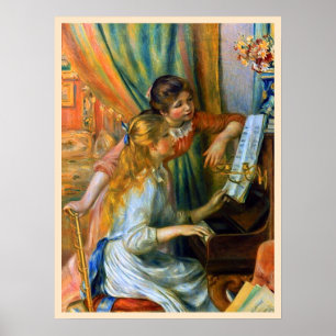 Affiches Jeunes Filles au piano de Pierre Renoir
