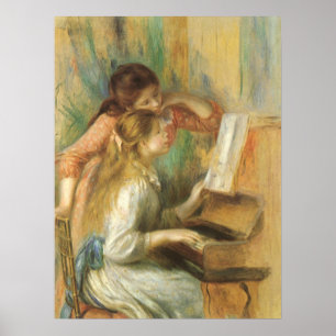 Affiches Jeunes Filles au Piano de Pierre Renoir