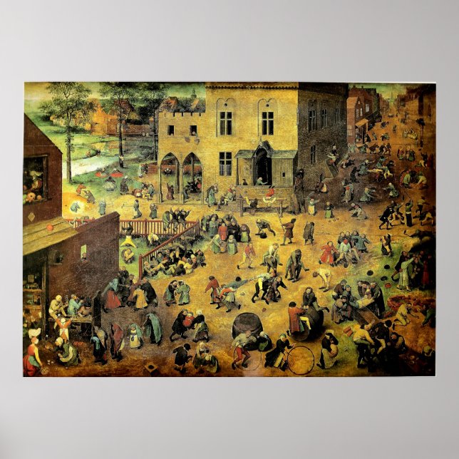 Affiches "Jeux pour enfants" de Pieter Bruegel - 1560 (Devant)