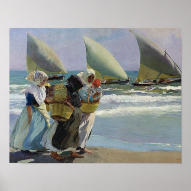 Affiches Joaquin Sorolla - Les Trois Voiles (Devant)