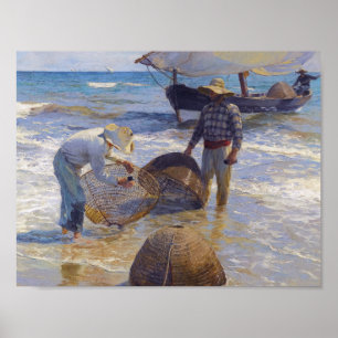 Affiches Joaquin Sorolla - pêcheur Valencian