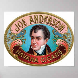 Affiches Joe Anderson Cigars Havana