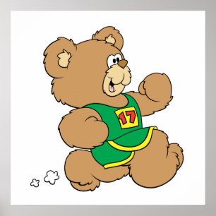 Affiches Jogging Running Bear