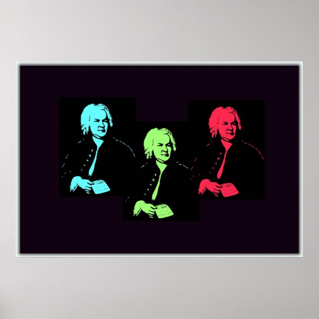 Affiches Johann Sebastian Bach Collage (Devant)