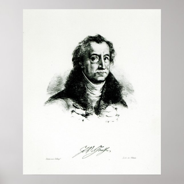Affiches Johann Wolfgang Goethe gravée par Delacroix (Devant)