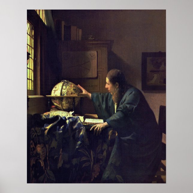 Affiches Johannes Vermeer, L'Astronome (Devant)