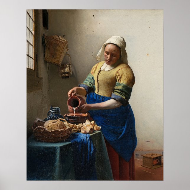 Affiches Johannes Vermeer, Milkmaid (Devant)