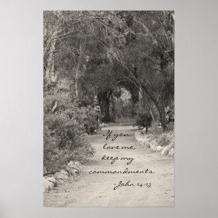 Affiches John 14:15 - photo du chemin