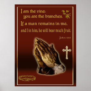 Affiches John 15:5 Je suis l'affiche de la vigne