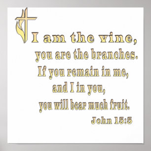 Affiches John 15:5 vêtements et plus