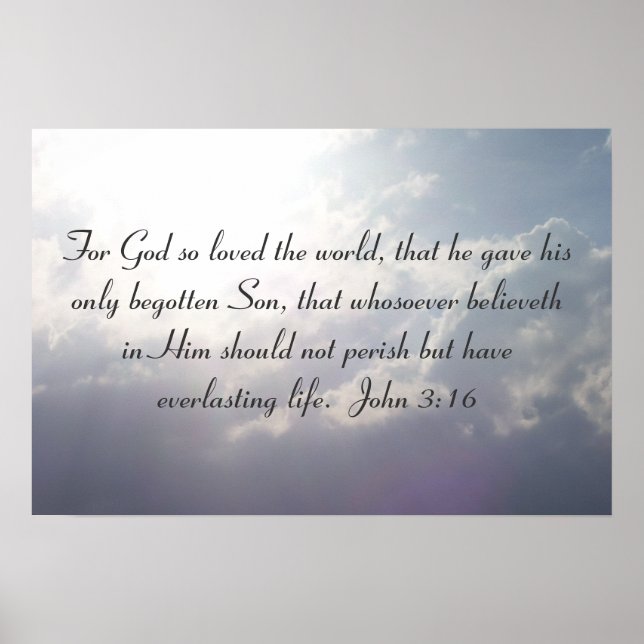 Affiches John 3:16 (Devant)
