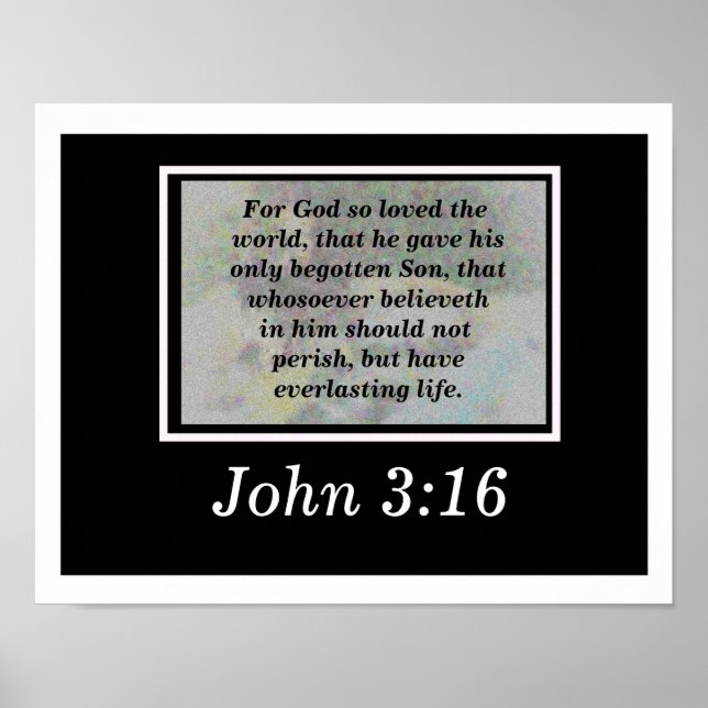 Affiches John 3:16 (Devant)