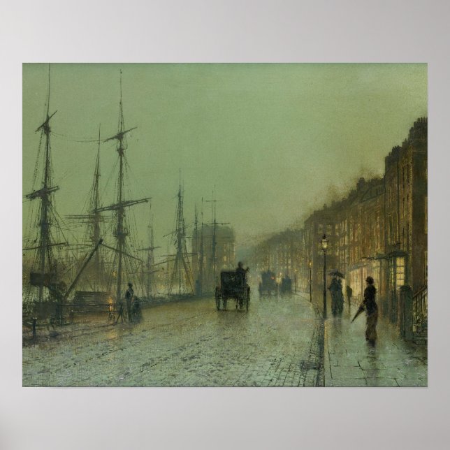 Affiches John Atkinson Grimshaw - Glasgow Docks (Devant)