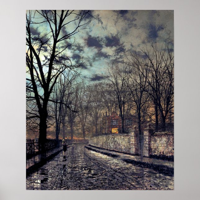 Affiches John Atkinson Grimshaw Novembre (Devant)