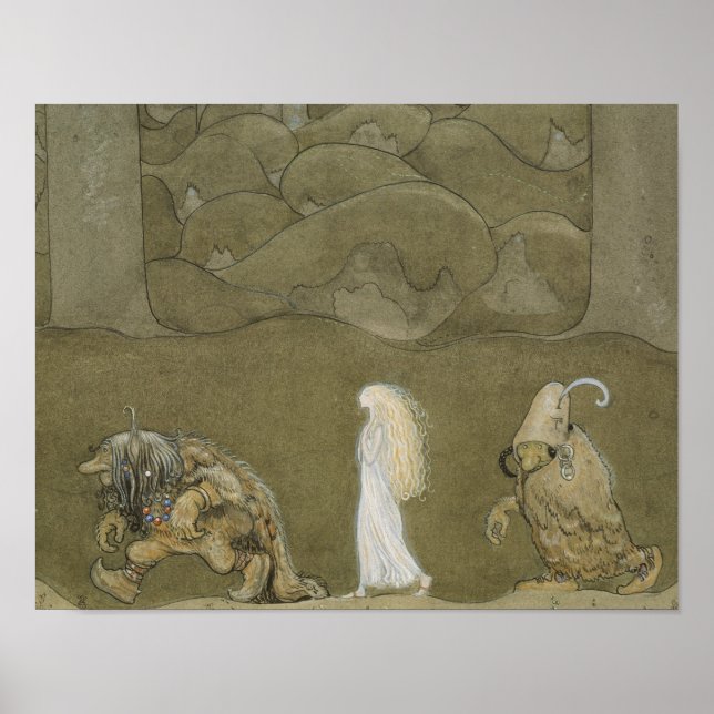 Affiches John Bauer - La princesse et les trolls (Devant)