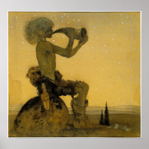 Affiches John Bauer qu'il a soufflé sur le klaxon