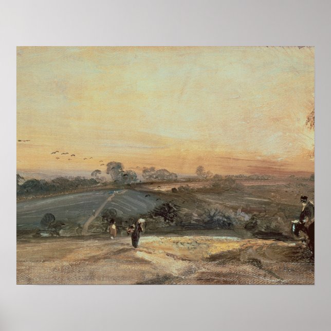 Affiches John Constable | Autumnal Sunset (Devant)
