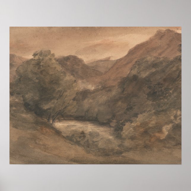 Affiches John Constable - Borrowdale- Soirée après une amen (Devant)