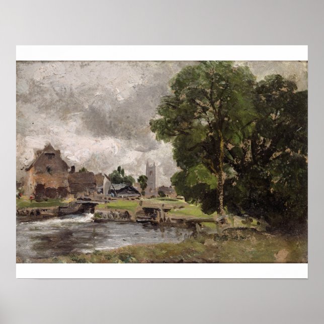 Affiches John Constable | Dedham Lock and Mill (Devant)